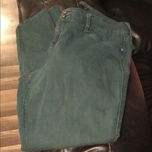 Dark green skinny jeans